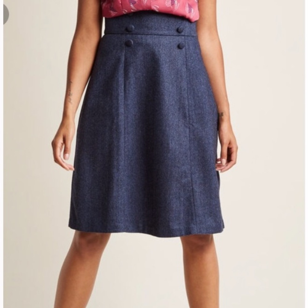 ModCloth High Waisted Timeless Elements Gray Skirt